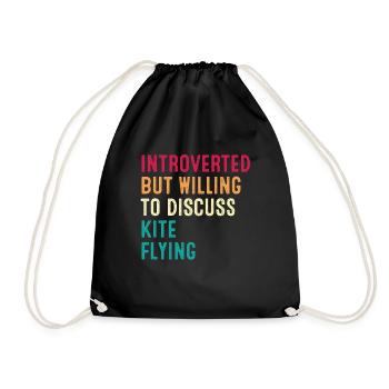 Introverti mais prêt à discuter du cerf-volant - Sac de sport léger - noir - Devant