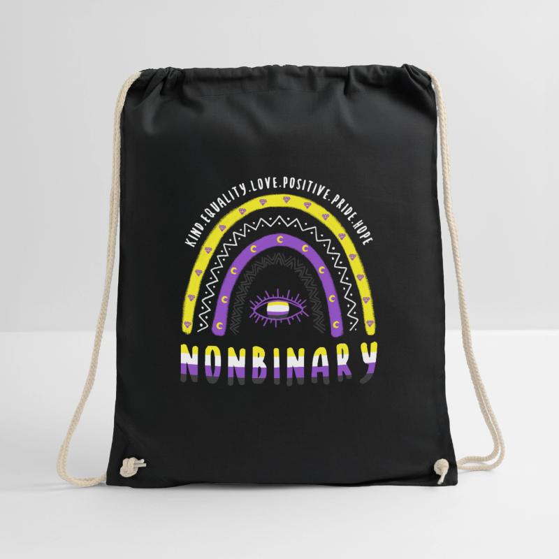 Boho Regenbogen Nonbinary Turnbeutel