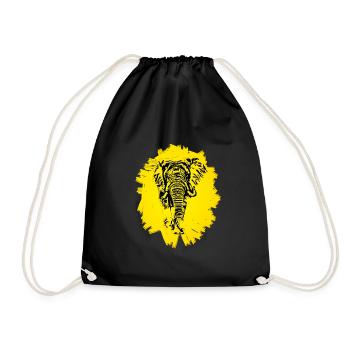 Éléphant - Sac de sport léger - noir - Devant