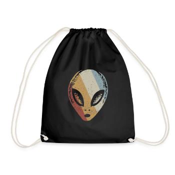 Alien Retro Style Vintage - Turnbeutel - Schwarz - Vorne