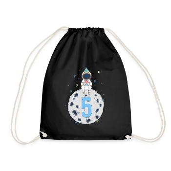 Fête d’anniversaire de l’espace du 5ème anniversaire - Sac de sport léger - noir - Devant
