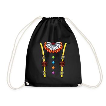 Clown Circus Costume Halloween - Drawstring Bag - black - Front