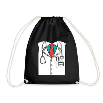Doctor Costume Halloween - Drawstring Bag - black - Front