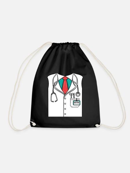 Doktor Kostüm Halloween - Turnbeutel - Schwarz