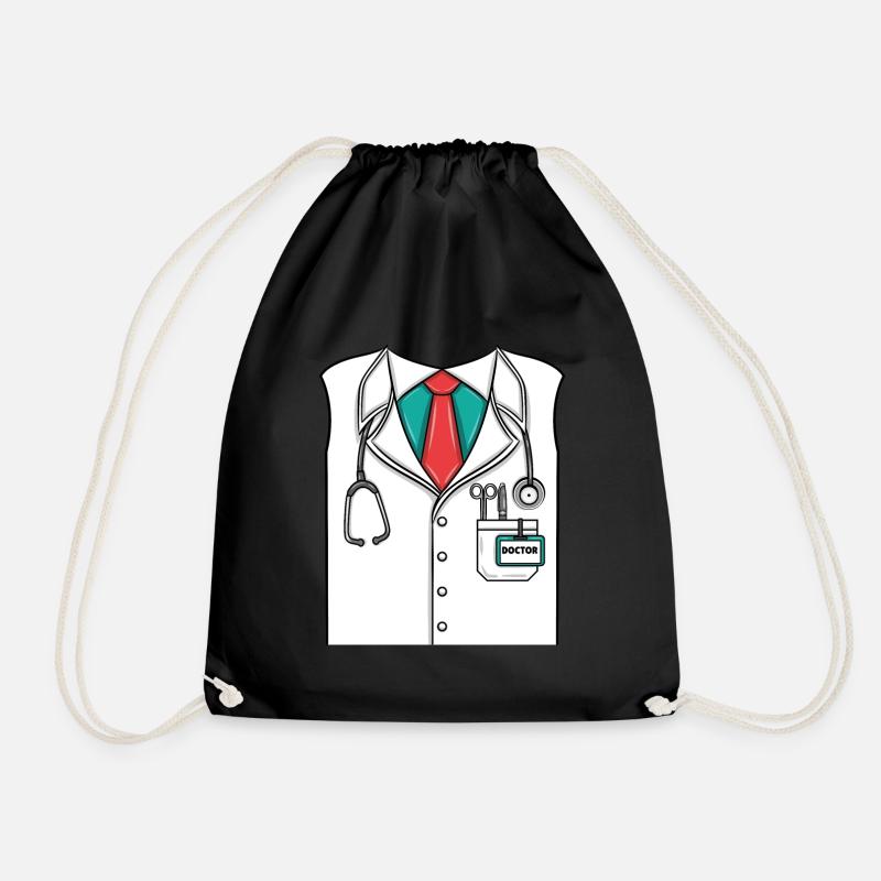 Doktor Kostüm Halloween - Turnbeutel - Schwarz