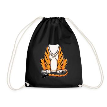 Headless Tiger Costume Halloween - Drawstring Bag - black - Front