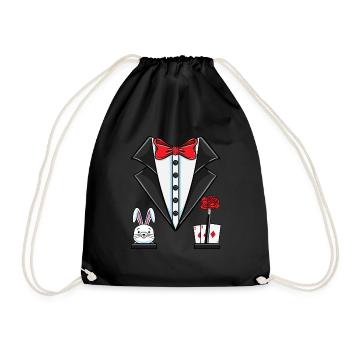 Magician Costume Halloween - Drawstring Bag - black - Front