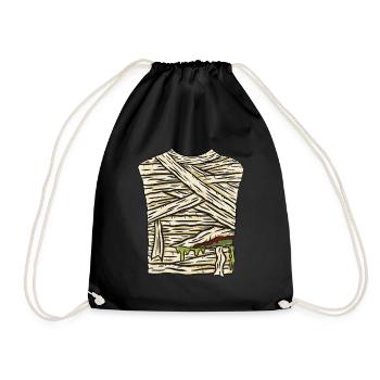 Mummy Costume Halloween - Drawstring Bag - black - Front