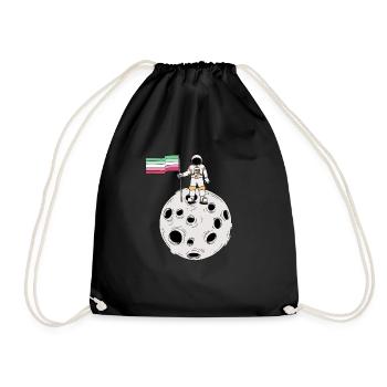 Abrosexueller Astronaut Abrosexuelle Flagge - Drawstring Bag - black - Front