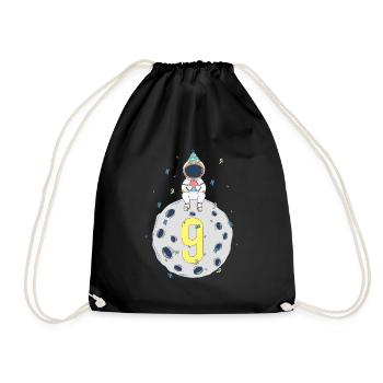 Fête d’anniversaire de l’espace du 9ème anniversaire - Sac de sport léger - noir - Devant