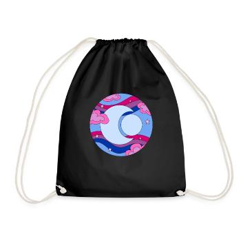 Fierté bisexuelle De la Lune de l’espace bisexuelle - Sac de sport léger - noir - Devant