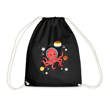 Oktopus Astronaut Gay Bear Pride - Turnbeutel - Schwarz - Vorne
