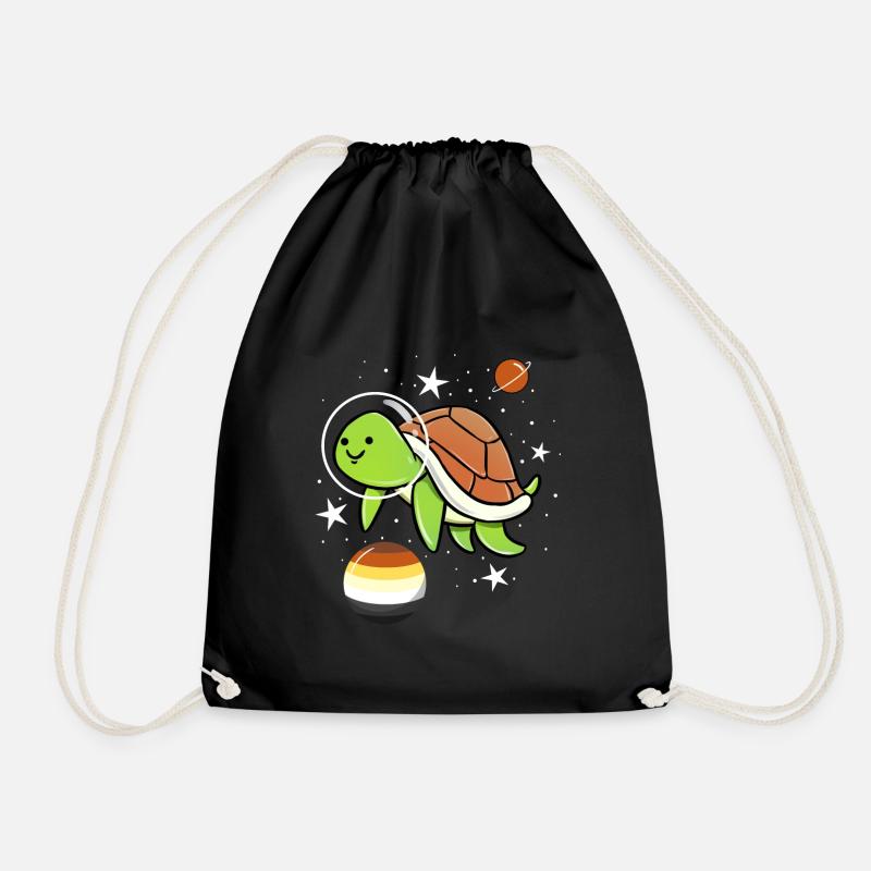 Schildkröten Astronaut Gay Bear Pride - Turnbeutel - Schwarz