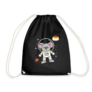Koala Astronaut Gay Bear Pride - Turnbeutel - Schwarz - Vorne