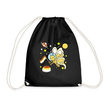 Schmetterling Astronaut Gay Bear Pride - Turnbeutel - Schwarz - Vorne