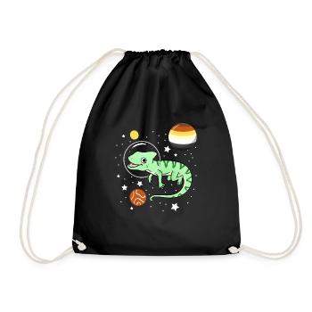 Chamäleon Astronaut Gay Bear Pride - Turnbeutel - Schwarz - Vorne