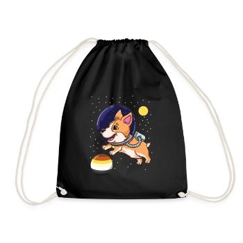 Corgi Astronaut Gay Bear Pride - Turnbeutel - Schwarz - Vorne