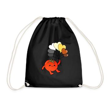 Tomate Herzballon Gay Bear Pride - Turnbeutel - Schwarz - Vorne