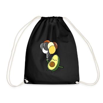 Avocado Ballon Gay Bear Pride - Turnbeutel - Schwarz - Vorne