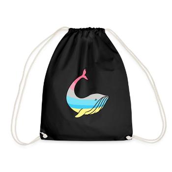 Fierté De Whale Genderflux - Sac de sport léger - noir - Devant