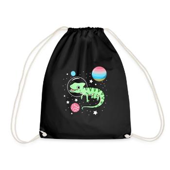 Caméléon Astronaute Genderflux Pride - Sac de sport léger - noir - Devant