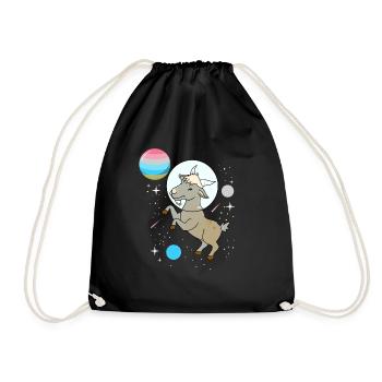 Chèvre Astronaute Genderflux Pride - Sac de sport léger - noir - Devant