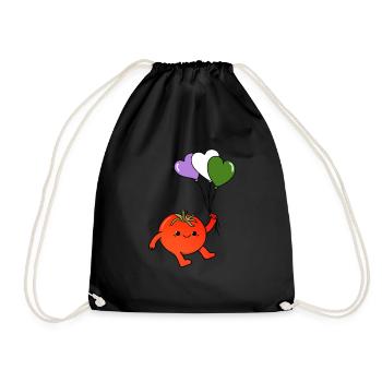 Tomato Heart Balloon Genderqueer Pride - Sac de sport léger - noir - Devant