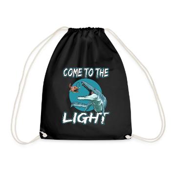Come To The Light Elasmosaurus Laternenfisch - Turnbeutel - Schwarz - Vorne