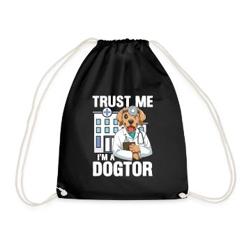 Trust Me I'M A Dogtor für einen Tierarzt - Turnbeutel - Schwarz - Vorne