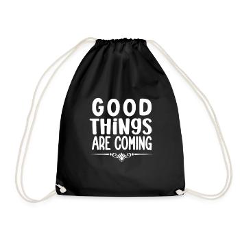 De bonnes choses arrivent des citations positives - Sac de sport léger - noir - Devant