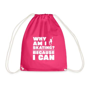 Skating - Drawstring Bag - fuchsia - Front