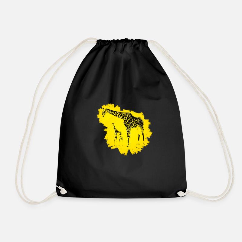 Giraffe - Turnbeutel - Schwarz