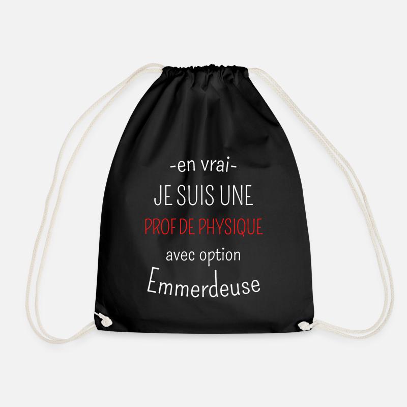Prof de Physique avec Option Emmerdeuse - Sac de sport léger - noir
