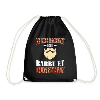 Mec Parfait Homme Barbu Rugbyman - Sac de sport léger - noir - Devant