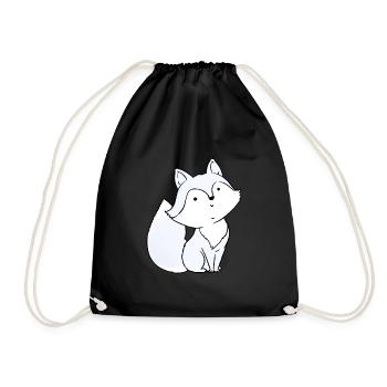 Arctic fox - Drawstring Bag - black - Front