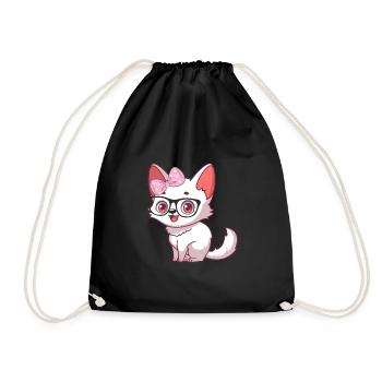 Renard arctique mignon - Sac de sport léger - noir - Devant