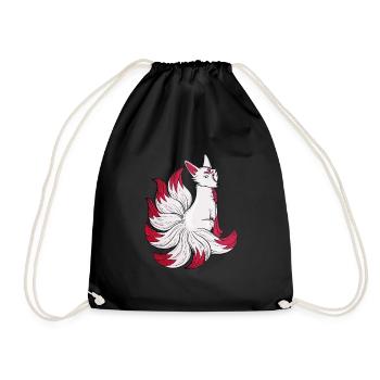 Kitsune - Turnbeutel - Schwarz - Vorne
