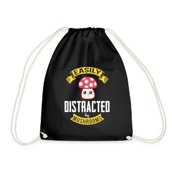Mushroom pickers and mushroom friends - Drawstring Bag - black - Front