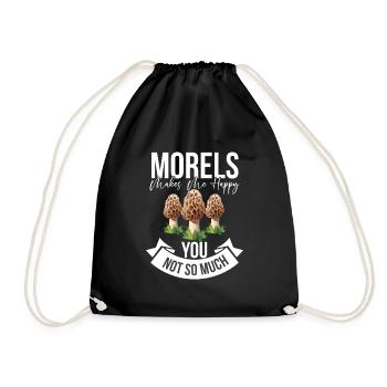 Mushroom pickers and mushroom friends - Drawstring Bag - black - Front
