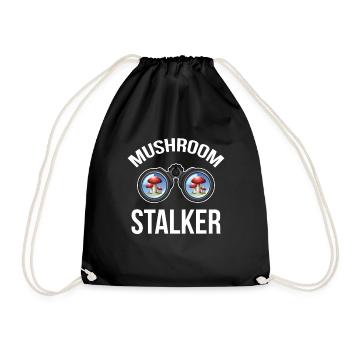 Mushroom pickers and mushroom friends - Drawstring Bag - black - Front