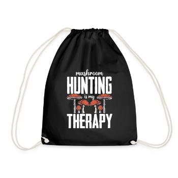 Mushroom pickers and mushroom friends - Drawstring Bag - black - Front