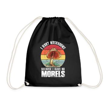Mushroom pickers and mushroom friends - Drawstring Bag - black - Front