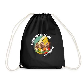 Mushroom pickers and mushroom friends - Drawstring Bag - black - Front
