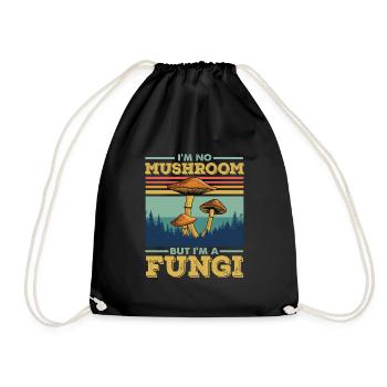 Mushroom pickers and mushroom friends - Drawstring Bag - black - Front