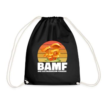 Mushroom pickers and mushroom friends - Drawstring Bag - black - Front