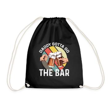Father's Day Gift for Dad for Men's Day - Drawstring Bag - black - Front