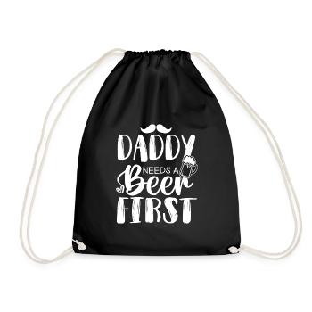 Father's Day Gift for Dad for Men's Day - Drawstring Bag - black - Front