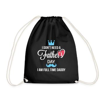Cadeau de fête des pères pour papa pour la fête des hommes - Sac de sport léger - noir - Devant