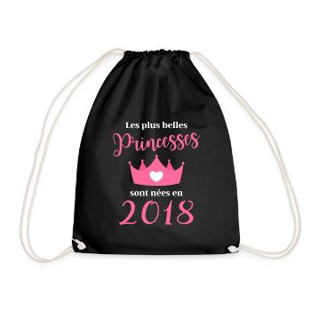 Les plus belles princesses sont nées en 2018 - Sac de sport léger - noir - Devant