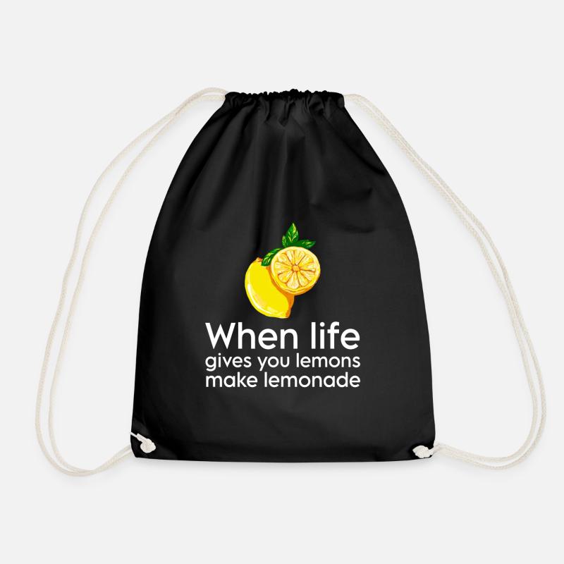 Wenn das Leben dir Lemons gibt mache eine Lemonade - Turnbeutel - Schwarz